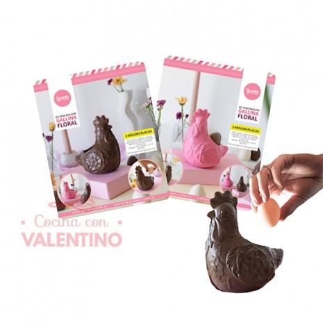 Set Placas Parpen Gallinita Floral