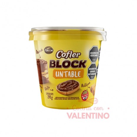 Pasta Relleno Cofler Block - 290 Grs