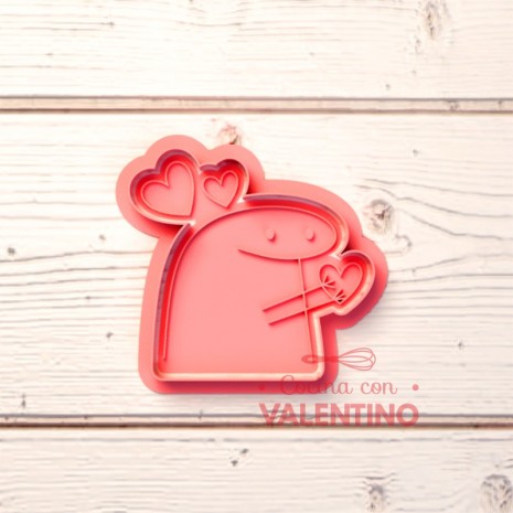 Cortante + Sello DeliPrint Florky Corazones
