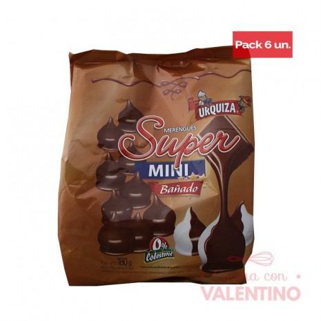 Merengue Urquiza Supermini Bañado - 180 Grs - Pack 6 Un