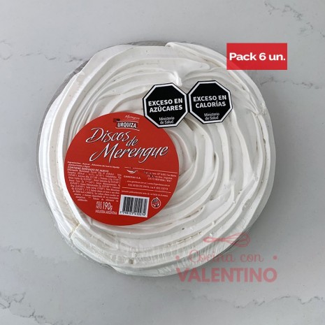 Disco de Merengue Urquiza - 190 Grs - Pack 6 Un