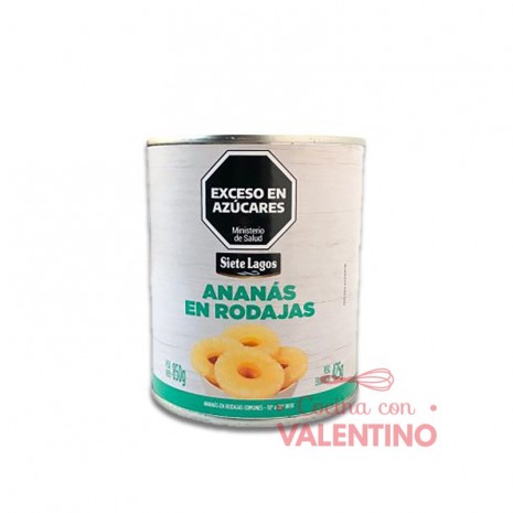 Anana Siete Lagos Rodajas - 850 Grs