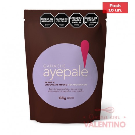 Ganache Ayepale Negro - 800 Grs - Pack 10 Un.