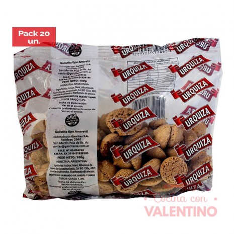Amaretti Urquiza - 100 Grs - Pack 20 Un