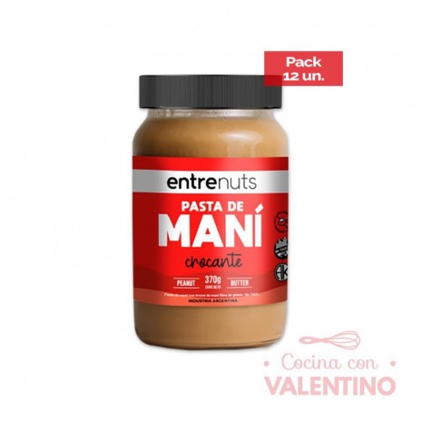 Pasta de Mani Entrenuts Crocante - 370 Grs - Pack 12 Un.