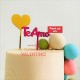Cake Topper Plaqui Te Amo/Corazon Mini - 1Un. - Caja 40 Un.