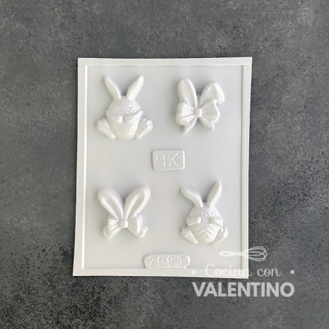 Placa Plastichok Huevo Conejo y Orejas 2093A