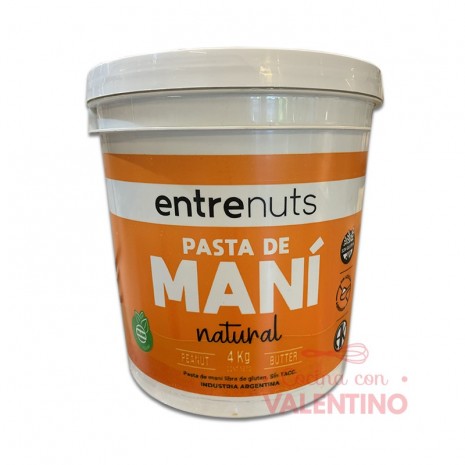 Pasta de Mani Entrenuts Natural - 4 Kg
