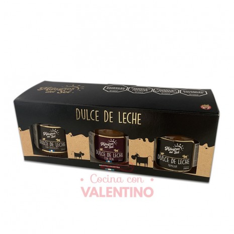 Dulce de Leche Milagros del Sol MIX 3 Sabores - 280 Grs