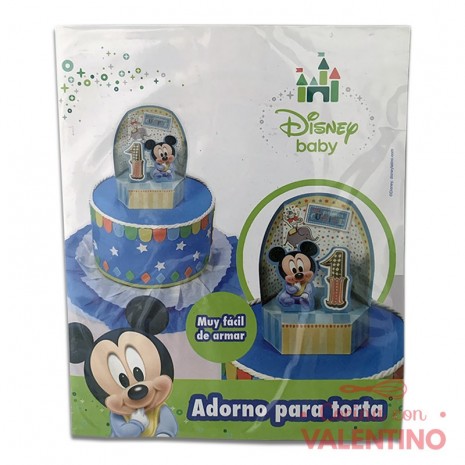 Adorno p/ torta Mickey Primer Añito