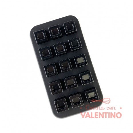 Molde Silicona Negro Cuadrados - 10x19 - 15 Un