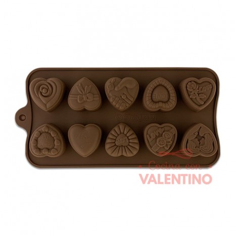 Molde Silicona Bombon Corazon Diseños Varios x10