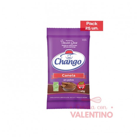 Canela Molida Chango - 40 Grs - Pack 25 Un