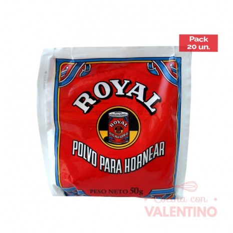 Polvo de Hornear Royal - 50 Grs - Pack 20 Un.