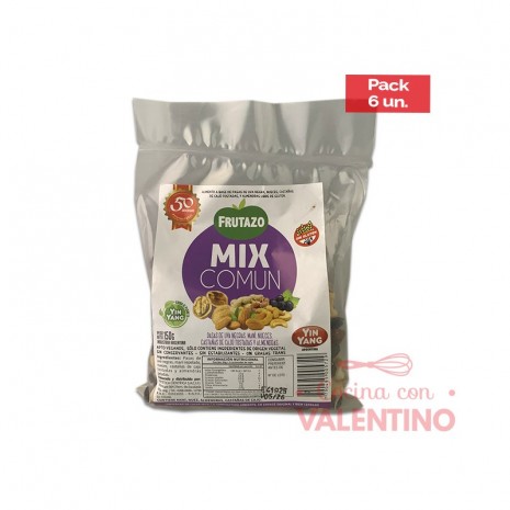 Mix Frutos Secos YinYang (pasas. mani. nuez. castaña. almendra) 150 Grs - Pack 6 Un.
