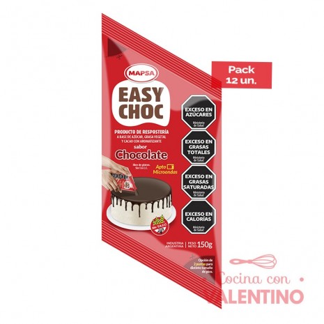 Baño de Reposteria Easy Choc Semiamargo - 150 Grs - Pack 12 Un