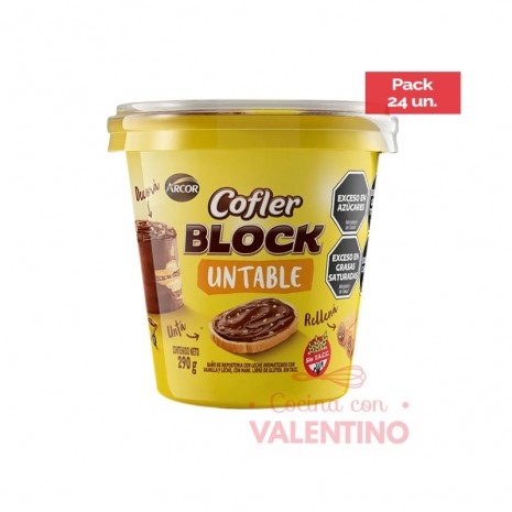 Pasta Relleno Cofler Block - 290 Grs - Pack 24 Un