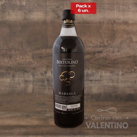 Marsala Extra Dulce Bertolino - 1 Lt - Pack 6 Un