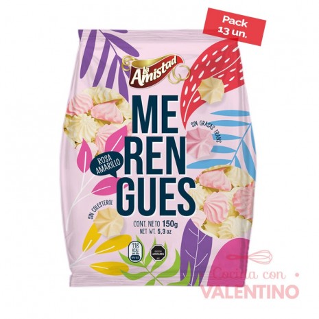 Merengue La Amistad Mediano Multicolor - 150 Grs - Pack 13 Un.