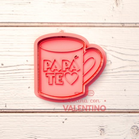 Cortante + Sello DeliPrint Taza Papa Te Amo
