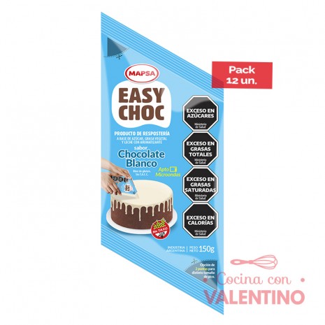 Baño de Reposteria Easy Choc Blanco - 150 Grs - Pack 12 Un