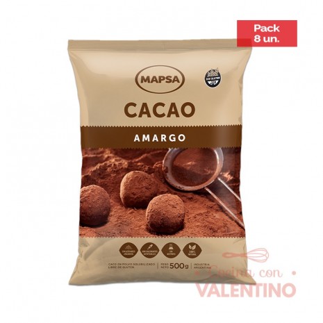 Cacao en Polvo Mapsa - 500 Grs - Pack 8 Un.