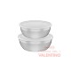 Set Bowl Acero Tramontina con Tapa - 1.6 / 2.2 Lt - 2 Un