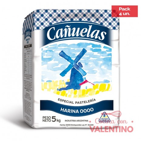 Harina 4/0 Cañuelas - 5 Kg - Pack 4 Un.