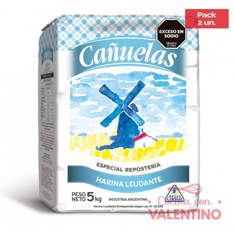 Harina Leudante Cañuelas - 5 Kg - Pack 2 Un.