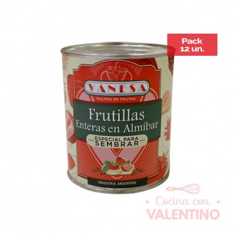 Frutilla en Almibar Vanesa para Sembrar - 940 Grs - Pack 12 Un
