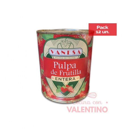 Pulpa de Frutilla Vanesa - 940 Grs - Pack 12 Un