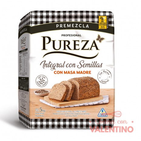 Premezcla Pureza Pan Integral con Semillas - 5 Kg