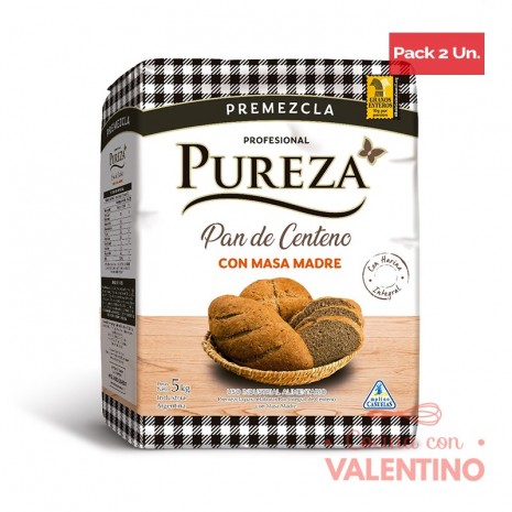 Premezcla Pureza Pan de Centeno con Masa Madre - 5 Kg - Pack 2 Un.