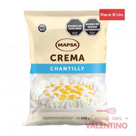 Crema Chantilly Mapsa - 500 Grs - Pack 8 Un