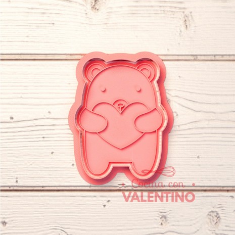 Cortante + Sello DeliPrint Oso Corazon