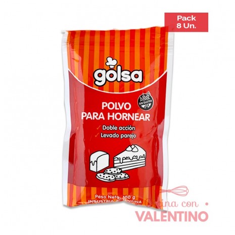 Polvo de Hornear Golsa SIN TACC - 100 Grs - Pack 8 Un.