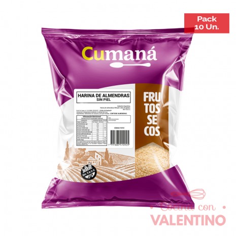 Harina de Almendras Blanca Cumana - 150 Grs - Pack 10 Un