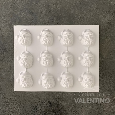 Placa Plastichok Cara Papa Noel x 12 292A