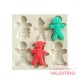 Molde Flexible Muñeco Jengibre - 6 Un