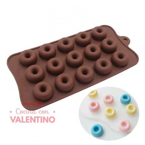 Molde Silicona Donas - 15 Un