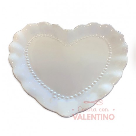 Plato Porcelana Corazon - 25 Cm
