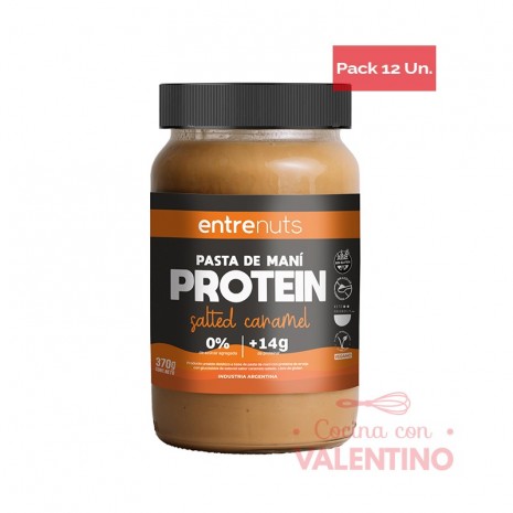 Pasta de Mani Entrenuts Protein Salted Caramel - 370 Grs - Pack 12 Un.