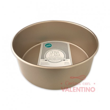 Molde Doña Clara Tortera Fija Rose Gold 20 x 8 Cm