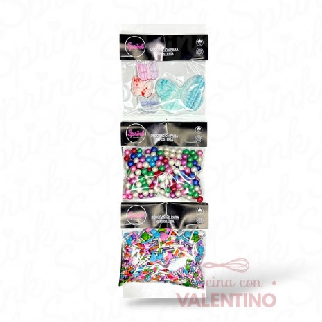 Set Perlas + Brillos + Sprinkles Mariposas