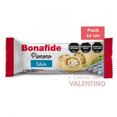 Pionono Bonafide Salado - 180 Grs - Pack 12 Un.