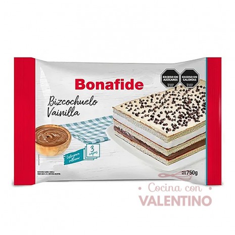 Bizcochuelo Bonafide Vainilla - 750 Grs