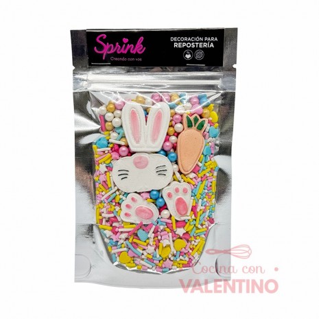 Mix Sprink + Forma Conejos de Pascua Celeste - 100 Grs