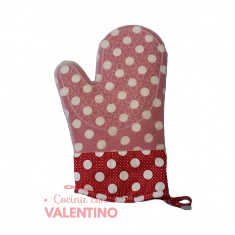 Manopla Silicona y Algodon Lunares