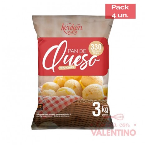Mix Pan de Queso Keuken - 3 Kg - Pack 4 Un.
