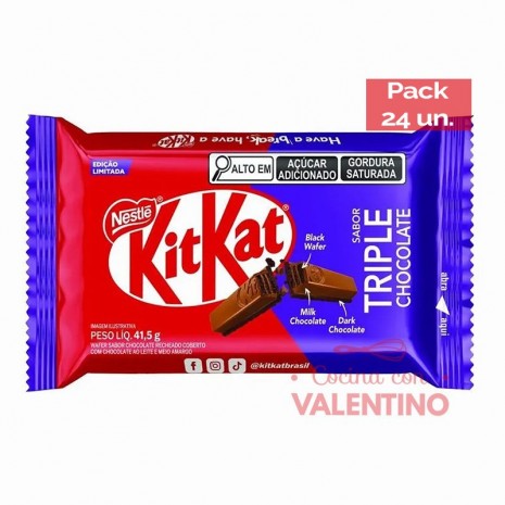 Oblea Kit Kat Triple Chocolate - 45 Grs - Pack 24 Un.